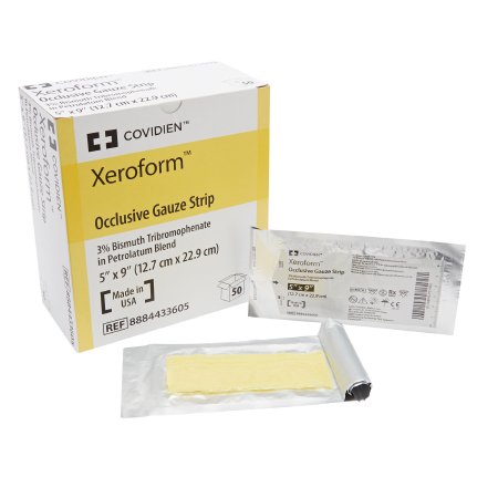 Dressing Petrolatum Impregnated Xeroform® 5 X 9 Inch Gauze Bismuth Tribromophenate / Petrolatum Sterile (50/BX 4BX/CS) by Cardinal  ID 8884433605